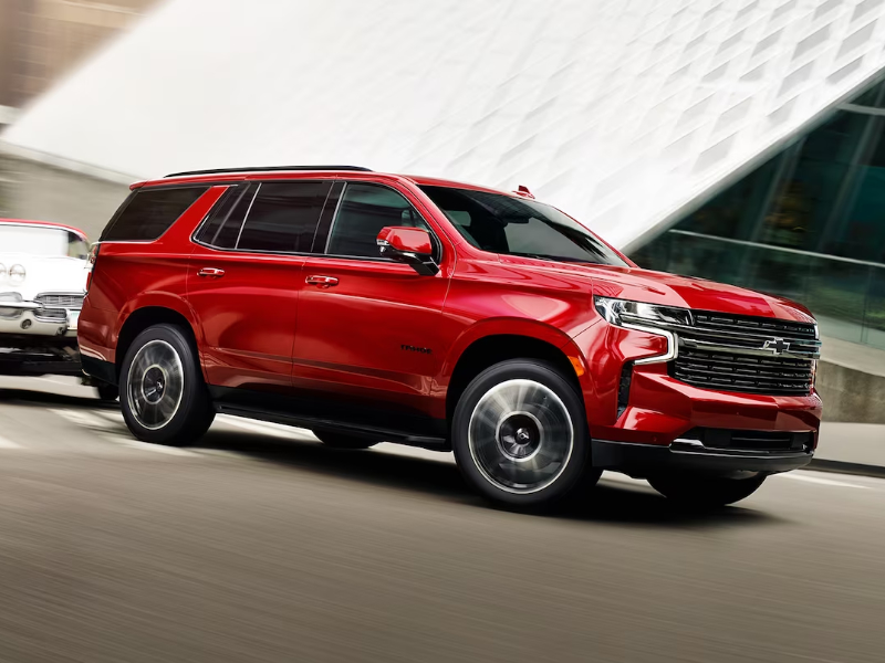 A 2024 Chevrolet Tahoe leads the pack near Columbus KS